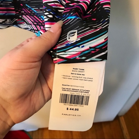 4/$25 Fabletics pink Mary racer back workout tank xxs - Picture 3 of 6